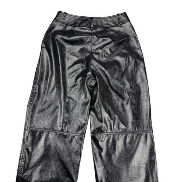 Aritzia Wilfred Funk Pant High-Rise Glossy Vinyl Black Pants - Picture 9 of 9